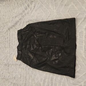 Black buttery soft Maia Golani leather midi skirt size S, new with tags!